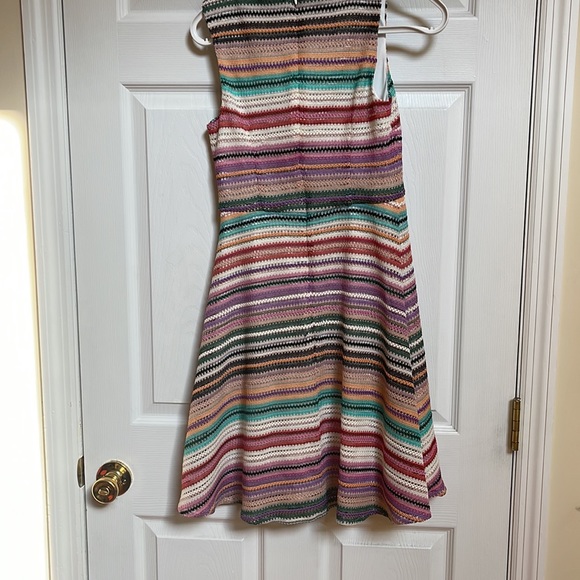 Jvn pink beige colorful knit vibe dress size 2 - Picture 6 of 7